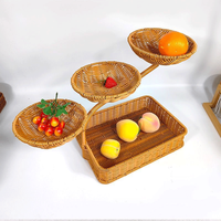 Rustieke rotan geweven handmand, fruit- en eiermand van wilgenvlechtwerk, aanpasbare kleur, maten S/M/L, voor picknicks en cadeaus