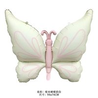 Ballons papillons mats en aluminium avec carte, décorations flottantes à l'hélium pour mariages, anniversaires et arrangements de fête
