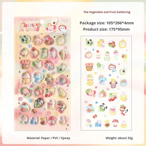 Pegatinas de dibujos animados impermeables de PVC creativas y bonitas pegatinas <span class=keywords><strong>3D</strong></span> para diario infantil transfronterizo - Product Image 6