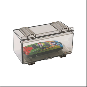 Caja de almacenamiento de modelo de coche de juguete Soporte de exhibición de escritorio de coche de aleación para niños Caja organizadora de modelo de coche de montaje transparente - Product Image 1