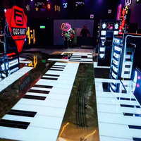 Lumières LED hexagonales personnalisables DMX interactives pour piste de danse de boîte de nuit, clavier de piano, discothèque, événement DJ, en acier inoxydable