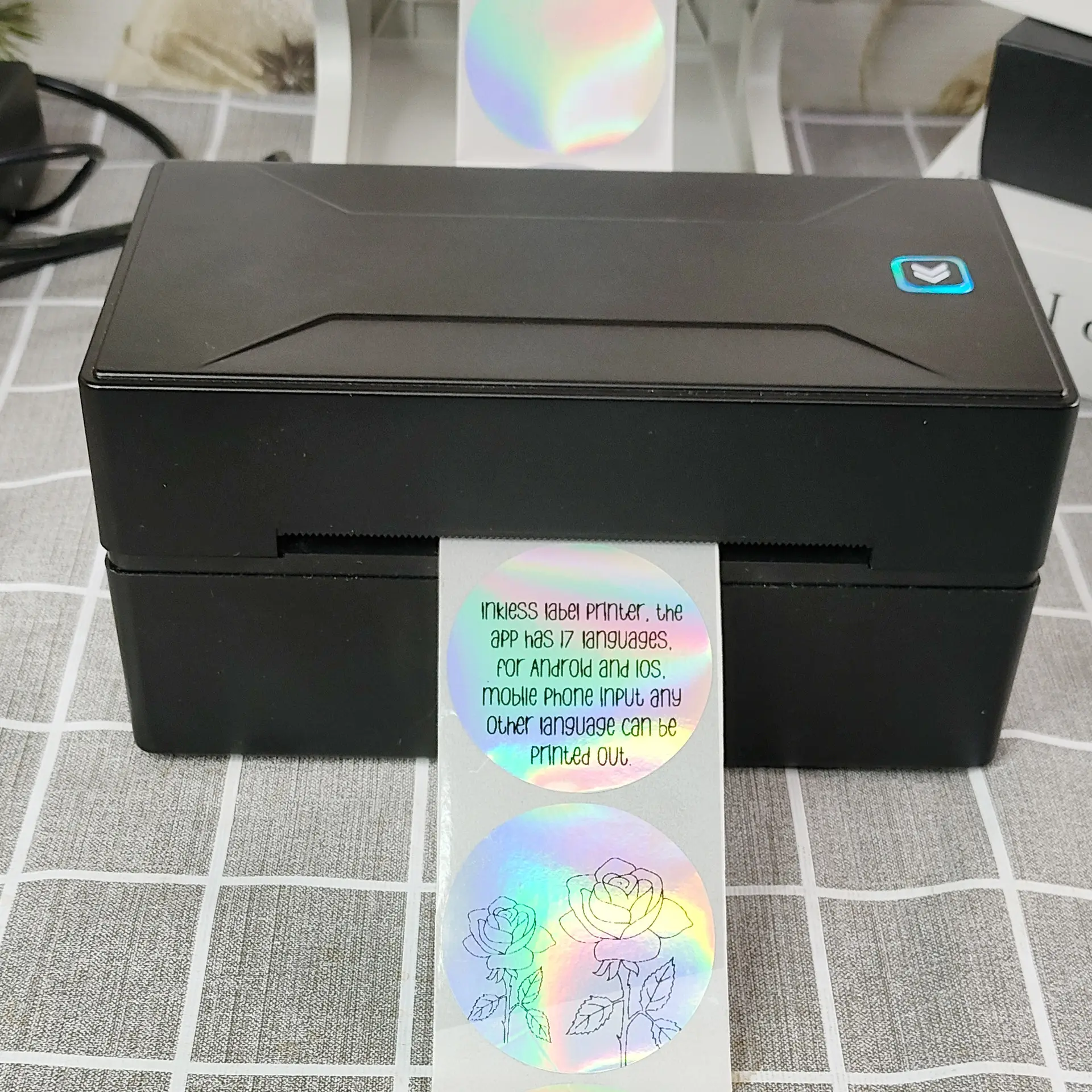 Printer termal portabel Mini Label hadiah 17 Bahasa Sistem