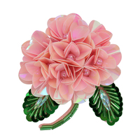 Patchs de fleurs brodés de perles françaises en soie sergé indien accessoires décoratifs de couture à la main pour vêtements chaussures sacs
