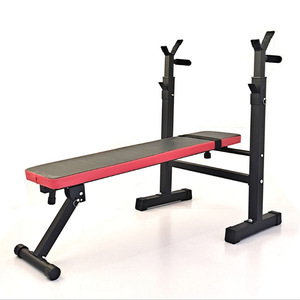 Weightlifting <b>Bench</b> With Rack Carbon Steel Frame Durable <b>Indoor</b> Fitness Equipment - Product Image 1
