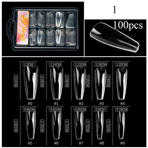 100 unids/caja transparente sin costuras <span class=keywords><strong>uñas</strong></span> postizas cobertura completa puntas de <span class=keywords><strong>uñas</strong></span> postizas corto en forma de T pegatina completa <span class=keywords><strong>para</strong></span> <span class=keywords><strong>manicura</strong></span> de <span class=keywords><strong>uñas</strong></span> - Product Image 4