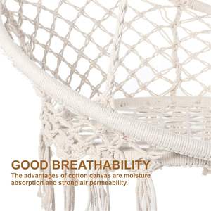 Vendita diretta della fabbrica 330LBS capacità corda di cotone fatto a mano a maglia letto altalena per giardino, spiaggia, piscina, balcone - Product Image 4