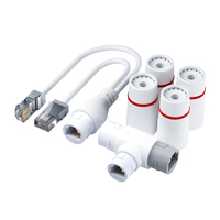 Adaptador PoE 2 en 1 Plug-and-Play con Salida de 12V CC y Divisor Ethernet de 100Mbps para Cámaras IP sin PoE y Dispositivos de Seguridad CCTV