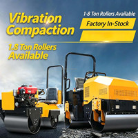 Mini-compacteur routier vibrant à double tambour pour asphalte