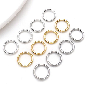 Accesorios de joyería DIY, argollas redondas cerradas, chapadas en oro y plata, para la fabricación de pulseras, suministros para manualidades. - Product Image 1