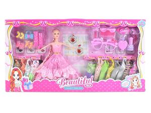 Poupées de mariage pour enfants de style mode, corps solide de 11,5 pouces, avec vêtements suspendus et collier, accessoires miroir sous blister - Product Image 5