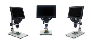 <span class=keywords><strong>Microscope</strong></span> de réparation des pcb 1 — 1200x, vidéo électronique 12mp 7 pouces HD LCD, loupe, <span class=keywords><strong>Microscope</strong></span> en alliage - Product Image 5