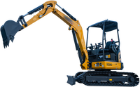 Mini-excavatrice sur chenilles rétractables, rayon de fouille maximal 4750 mm, pour aménagement paysager XE26U