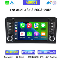 MEKEDE 8core voiture lecteur dvd Radio stéréo GPS WIFI petit écran pas de contrôle machine pour Audi A3 S3 2003-2012 7 pouces