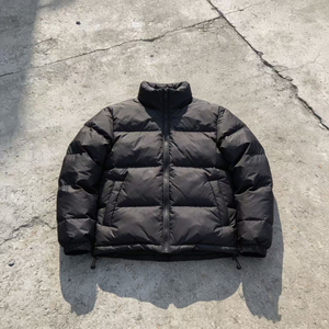 Produttore OEM di Giacche Puffer Lucide Personalizzate, Unisex, con Zip, Antivento, in Piuma d'<span class=keywords><strong>Oca</strong></span>, Modello Corto e Squadrato - Product Image 3