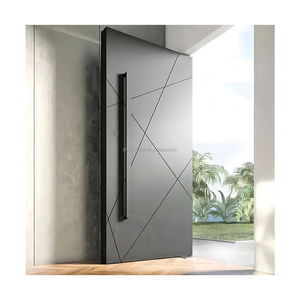 Design moderno del portone di sicurezza dell'entrata dell'acciaio inossidabile ha finito la progettazione del portone anteriore dell'alluminio per la caratteristica impermeabile della Villa di casa - Product Image 1