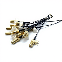 Câble d'extension coaxial IPX UFL MHF4, adaptateur RF SMA femelle à angle droit, mini 1,13 mm, 50 ohms, antenne WiFi, queue de cochon avec montage sur circuit imprimé
