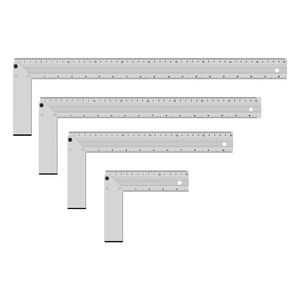 ONKEL.J Industrieller DIY-Qualität Edelstahl-Aluminiumlegierung Winkel- und Linealwerkzeug mit lasergravierter Skala für Holzbearbeitung - Product Image 1