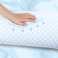 Oreiller de camping en mousse à mémoire de forme déchiquetée pour les personnes qui ont chaud pendant leur sommeil, oreillers de lit réglables, soutien ferme et doux, avec housse lavable