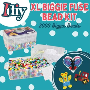 Kit de perles thermocollantes XL Biggie avec 2 000 pièces, 3 XL, 13 couleurs multiples, 6 modèles uniques, papier de repassage, jouet éducatif - Product Image 2