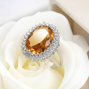 Bague cadeau de fête, offre spéciale, grande bague en cuivre et Zircon - Product Image 3