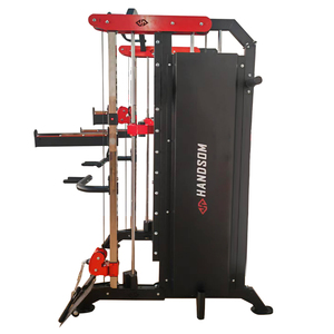 เครื่องออกกำลังกายอเนกประสงค์ HANSOM Gym รุ่น Multi-Functional Fitness Rack Smith Cable Machine ผลิตจากสแตนเลส สำหรับใช้งานเชิงพาณิชย์ เหมาะสำหรับการเพาะกายและการออกกำลังกายกล้ามเนื้อไตรเซ็ปส์ HS - Product Image 4