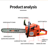 Tronçonneuse à essence HOTOKA 4500/5200/5800 – Prix fabricant – Motosierra professionnelle 52cc à vendre