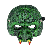 Masque de sorcière du Dämon Vert d'Halloween, demi-masque de monstre effrayant pour cosplay et déguisement, vente en gros