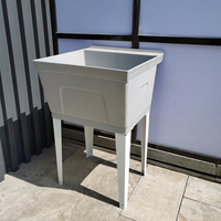 Grey Utility Sink Wäsche wanne, Heavy Duty Slop Sinks, große freistehende Wasch wannen
