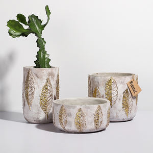 قوالب زخرفية بتصميم أنيق مع رقائق ذهبية وشعار مخصص، لتزيين الحدائق الداخلية والخارجية، قوالب خرسانية لأحواض النباتات - Product Image 6