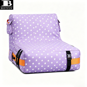 Chaise longue gonflable automatique à motif étoile, transat flottant pour piscine avec housse en tissu amovible pour la plage, le camping et le jardin - Product Image 5