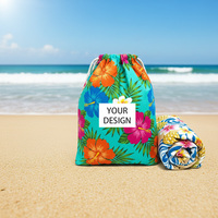 Toallas de Playa Personalizadas al por Mayor, Toallas de Playa de Microfibra de Secado Rápido con Logotipo, Impresión Personalizada, Ligeras con Bolsa de Transporte