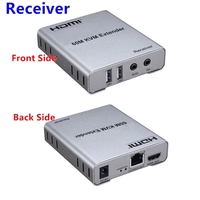 Extensor USB KVM HDMI de 60M/120/150/200M, Cat5e/6 RJ45, Cable HDMI, transmisor, receptor de Audio y vídeo para PC, portátil, Monitor de TV
