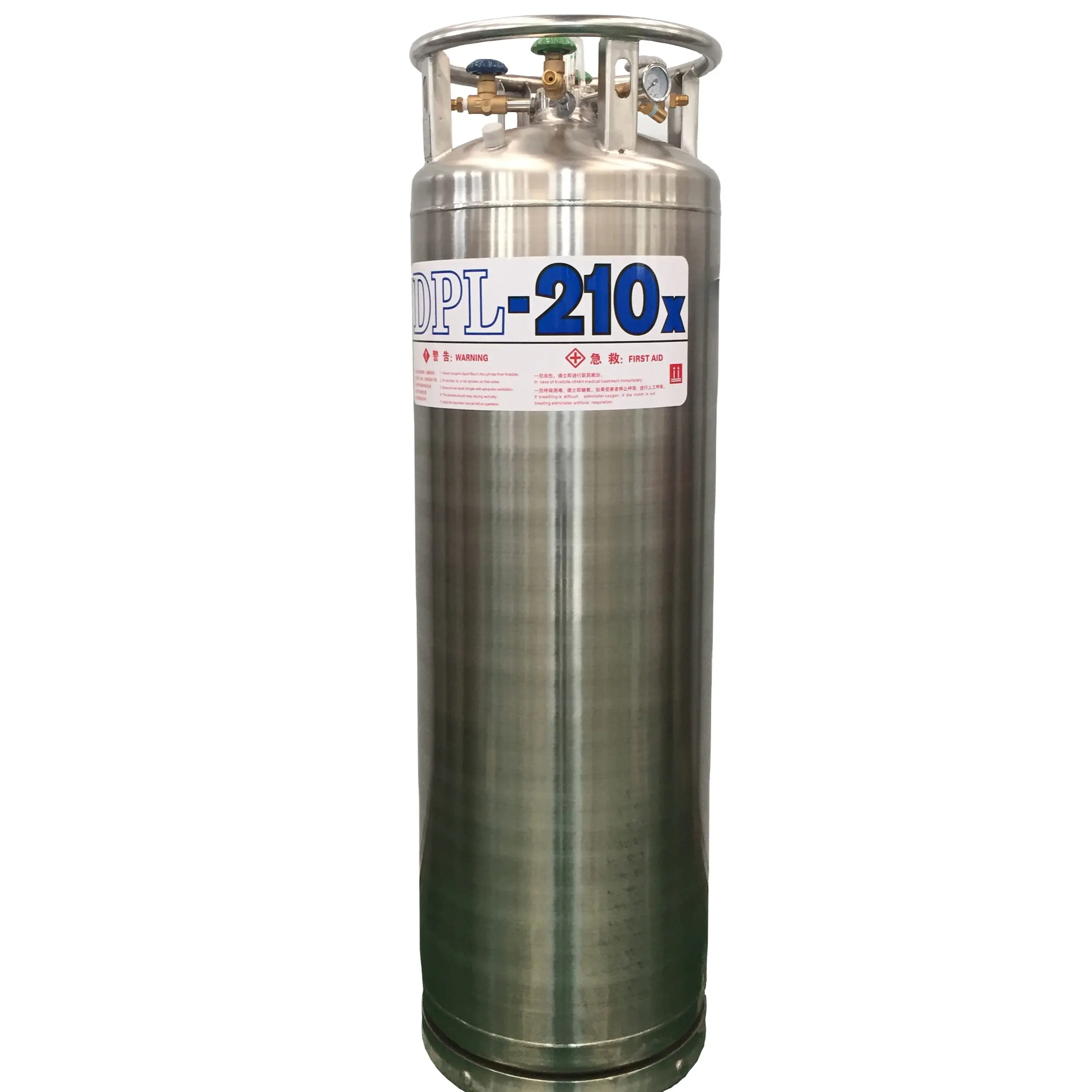 210L 2.0MPa Botella Dewar de alta calidad Nitrógeno líquido Cilindro criogénico Tanque Dewar aislado soldado