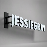 Enseigne LED personnalisable DakeSign, lettres lumineuses directionnelles pour publicité, centres commerciaux, hôtels, support de conception gratuit, enseigne décorative IP65