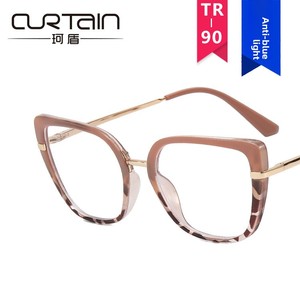 Kedun <span class=keywords><strong>2022</strong></span> Nouvelles montures de <span class=keywords><strong>lunettes</strong></span> pour femmes de style punk, montures intégrales de type œil de chat, TR90, verres anti-lumière bleue, personnalisables - Product Image 4