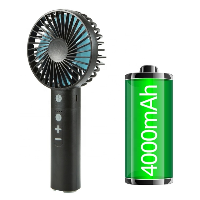 Aoolif 4 in 1 4000mah Power Bank Led Torch Mini Hand Fan with bluetooth Speaker