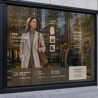 Écran LED transparent sur mesure pour façade vitrée de boutique de mode