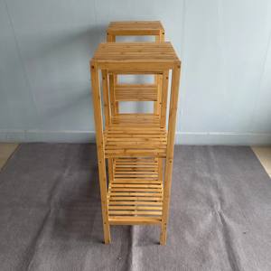 Scaffale per <span class=keywords><strong>Piante</strong></span> a 9 Ripiani Regolabile, Organizzatore per Vasi, Espositore per Fiori, Supporto per <span class=keywords><strong>Piante</strong></span> da Interno in Bambù - Product Image 4