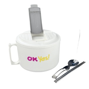 Tazón de acero inoxidable para fideos instantáneos con tapa, gran capacidad, fácil de lavar, para dormitorios de estudiantes y comedores - Product Image 3