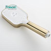 Ensemble de douche de salle de bain Frascio populaire en laiton, finition or brossé, avec robinet de douche chaud/froid