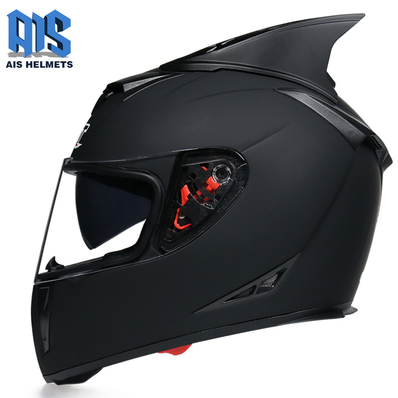 Noir mat avec cornes noires mates transparentes