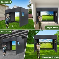 Simulateur de golf gonflable portable et étanche, grande tente d'entraînement de swing intérieure/extérieure 10x13x10 pieds en tissu polyester 800x400