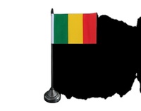 Drapeaux de bureau en polyester personnalisés du Mali, drapeau de table pour la décoration de table