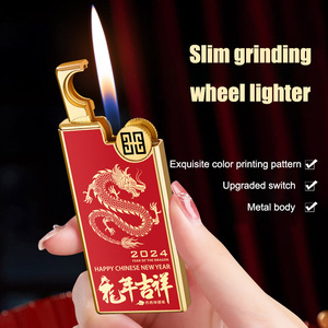 Briquet à flamme nue DEBANG en alliage de zinc de haute qualité avec logo personnalisé, briquet à silex à roue de meulage, briquet à <span class=keywords><strong>gaz</strong></span> portable - Product Image 2
