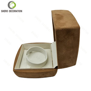 Factory Wholesale Custom Logo Luxury Ring & <b>Necklace</b> <b>Box</b> Modern Velvet Suede Jewelry Boxes Packaging - Product Image 5