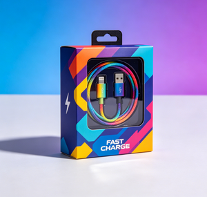Caja de Embalaje para Cable de Datos USB con Logotipo Personalizado, Caja de Papel de Lujo con Cajón, Caja de Regalo Ecológica para Cable de Carga, Cable de Carga Rápida - Product Image 3