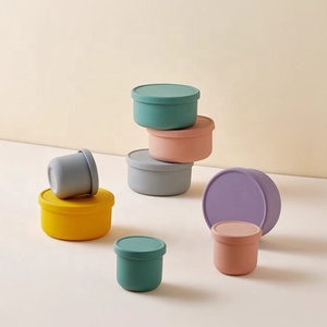 Kotak Penyimpanan Makanan Segar Silikon Food Grade, Portabel, Untuk Anak, Wadah Penyimpanan Buah, Kotak Bento Dengan Tutup - Product Image 5