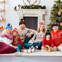 Cappello di Natale LED Luminoso, Maglione Lavorato a Maglia con Babbo Natale, Regalo per Bambini e Adulti, Berretto Invernale Caldo con Luci