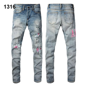 <span class=keywords><strong>Jeans</strong></span> Skinny <span class=keywords><strong>alla</strong></span> <span class=keywords><strong>Moda</strong></span> con Logo OEM all'Ingrosso Nuovi <span class=keywords><strong>Jeans</strong></span> di Tendenza Firmati di Marca Pantaloni in Denim da <span class=keywords><strong>Uomo</strong></span> Stile Amiri Hip Hop Autunnali - Product Image 3