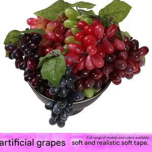 Décoration d'intérieur, raisins simulés, accessoires de fruits givrés, plantes vertes, décorations en plastique, raisins artificiels pour la photographie - Product Image 2
